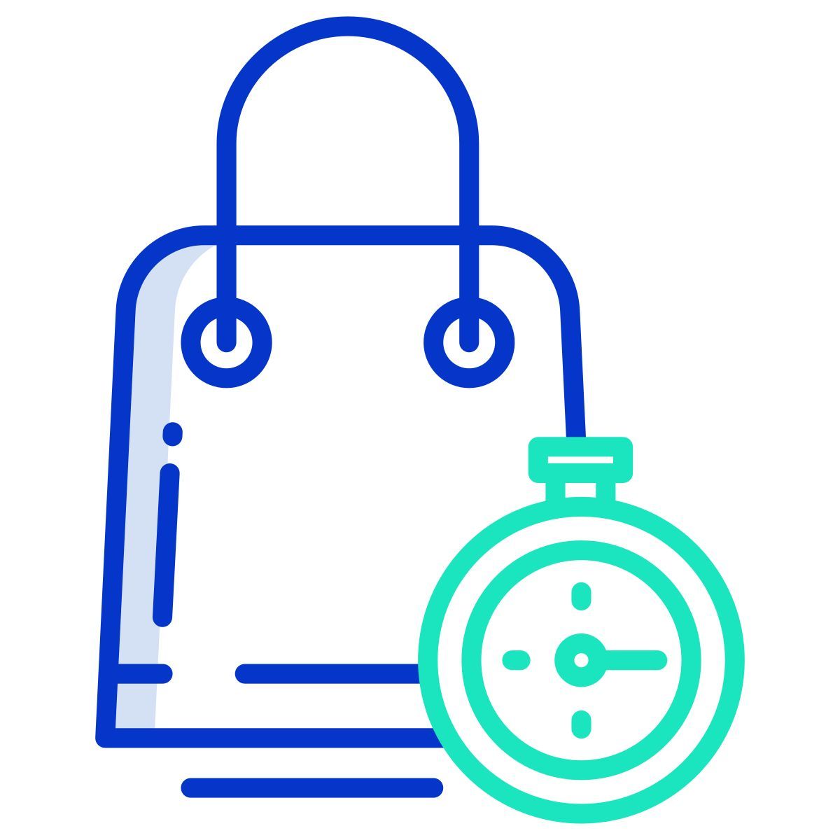 shopping bag timer icon