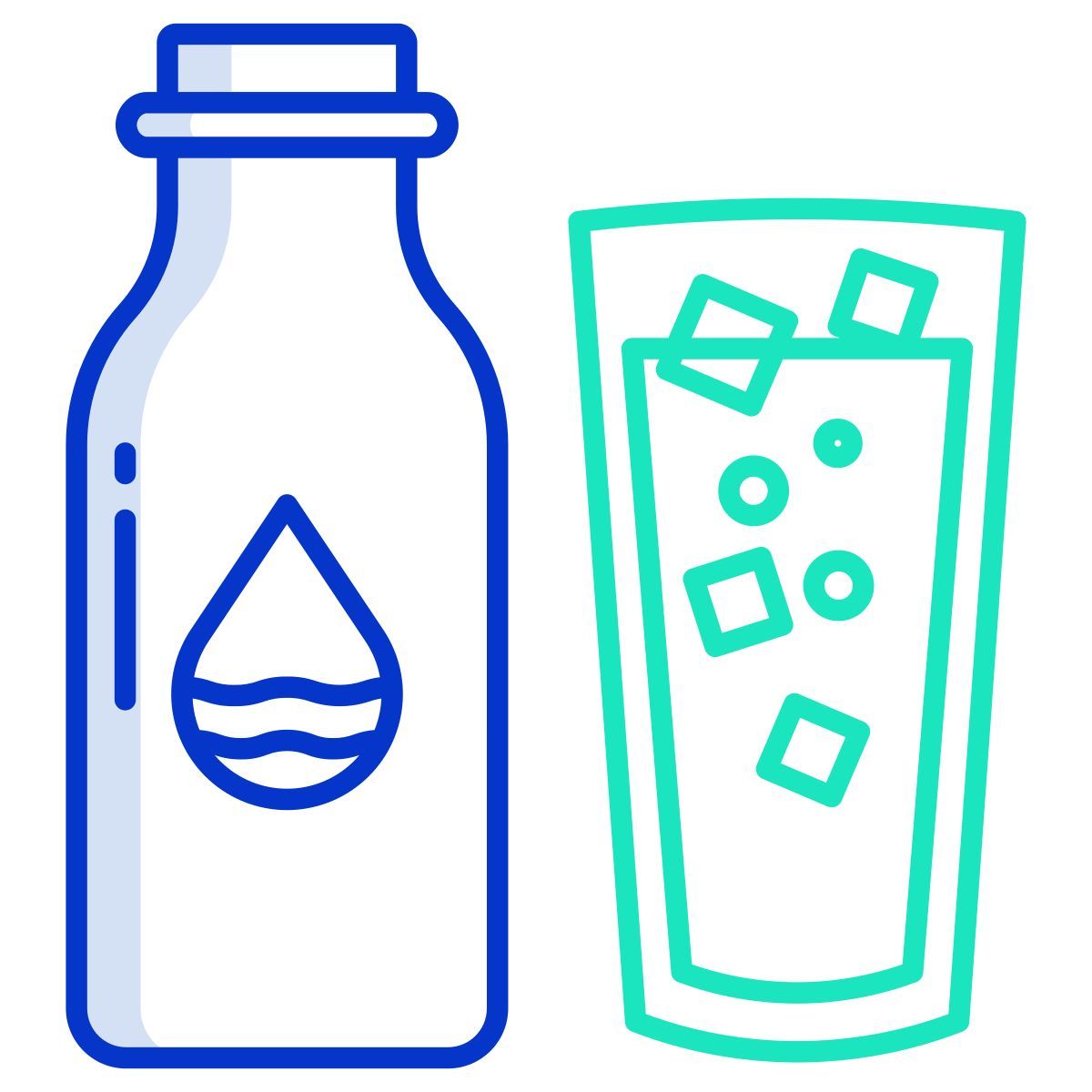 soft drink and water icon