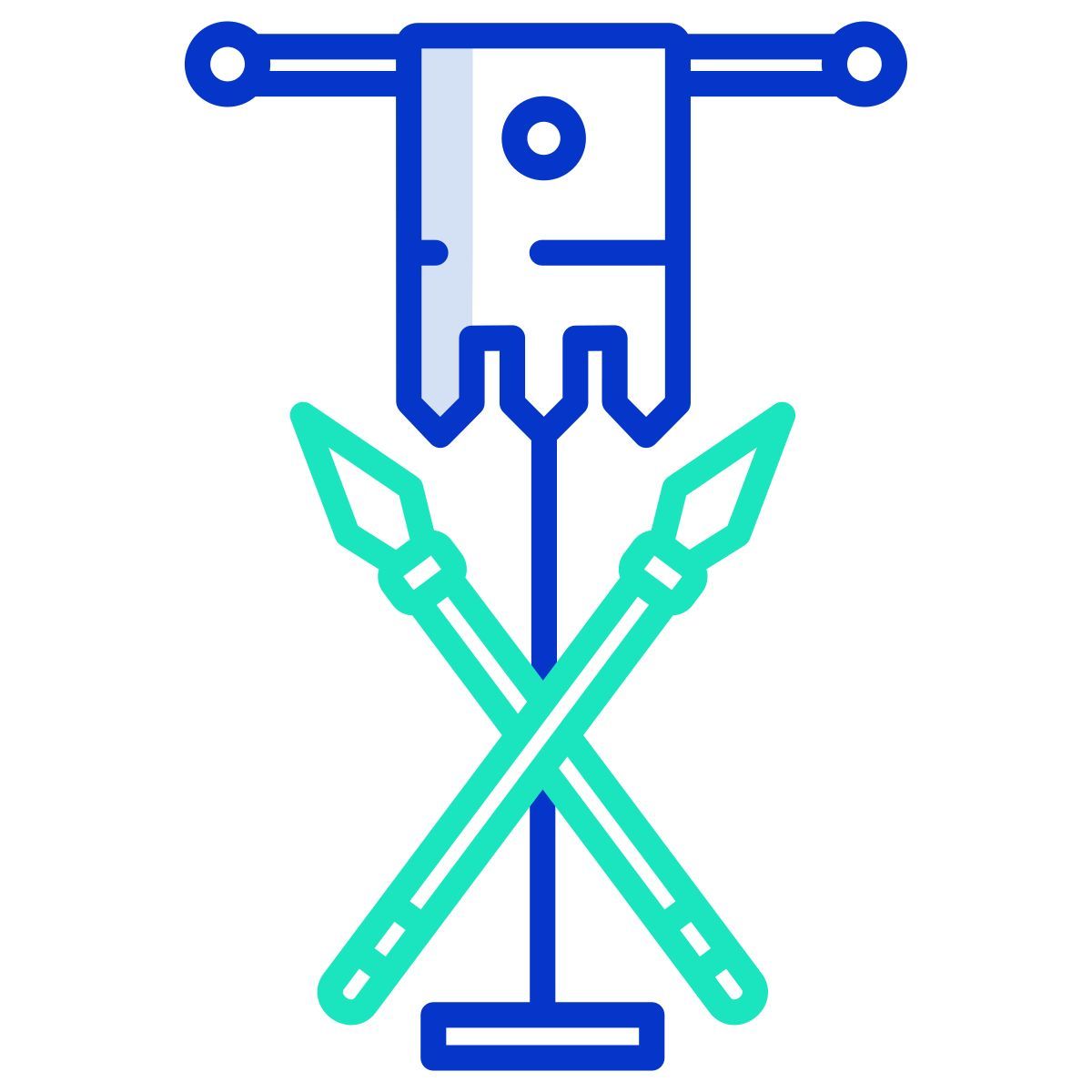 spear and flag icon