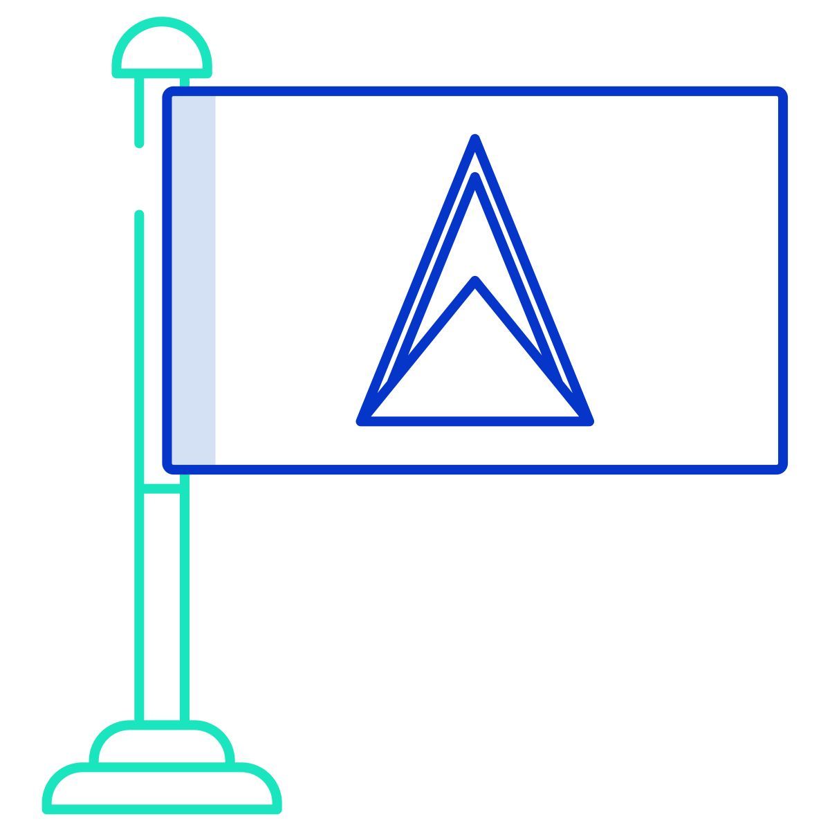 st lucia flag icon