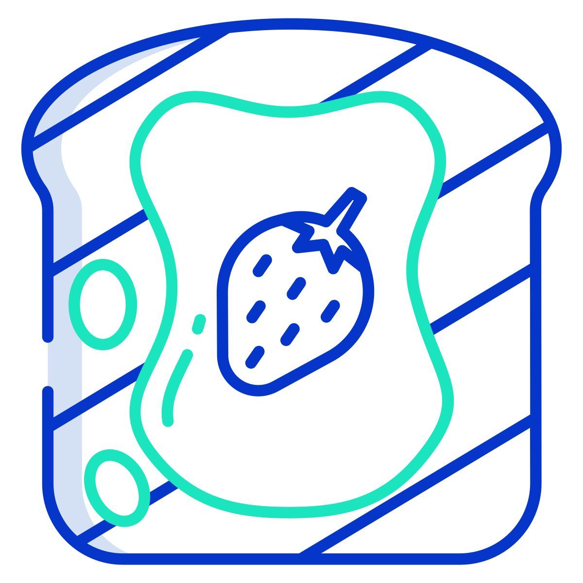 strawberry jam toast icon