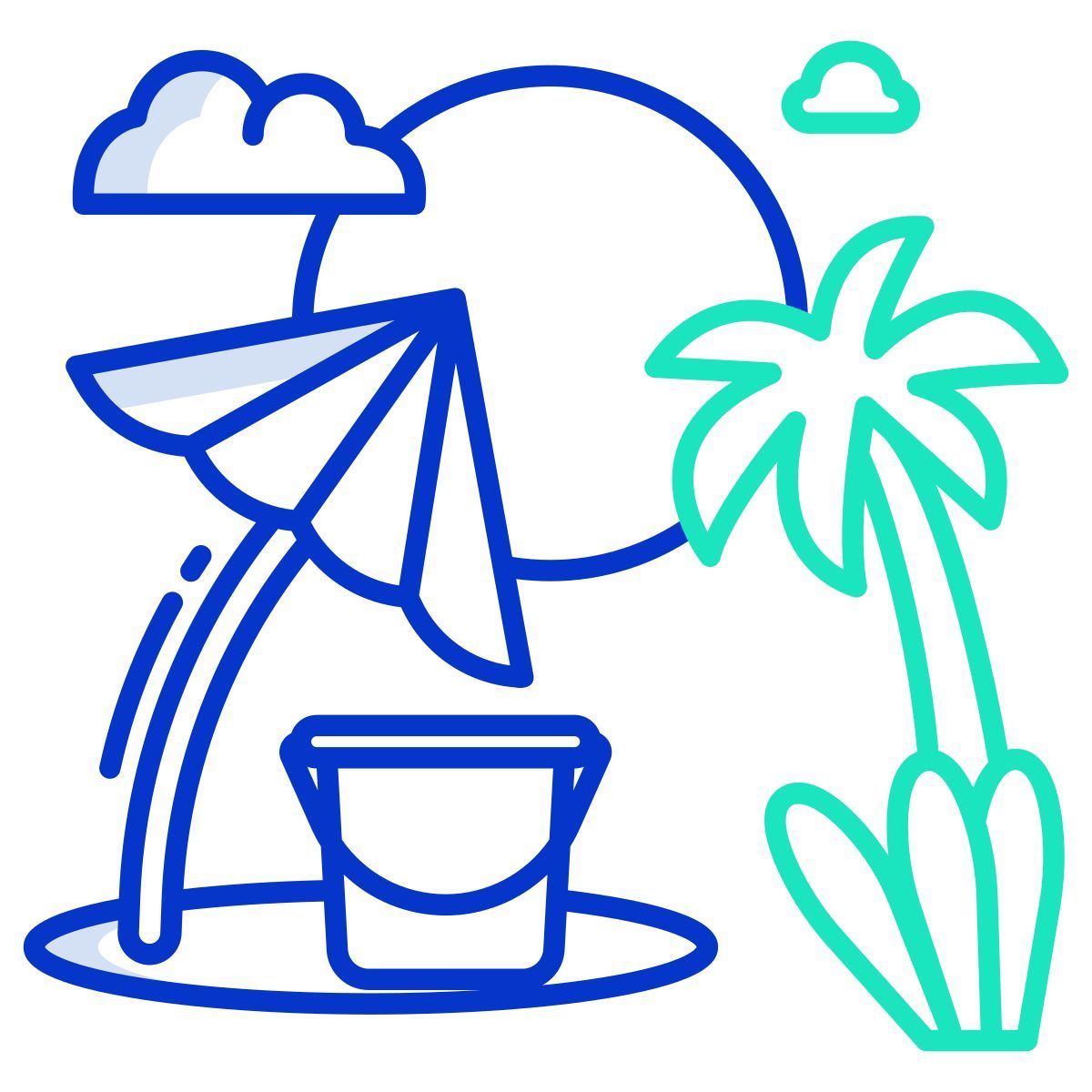 summer beach icon