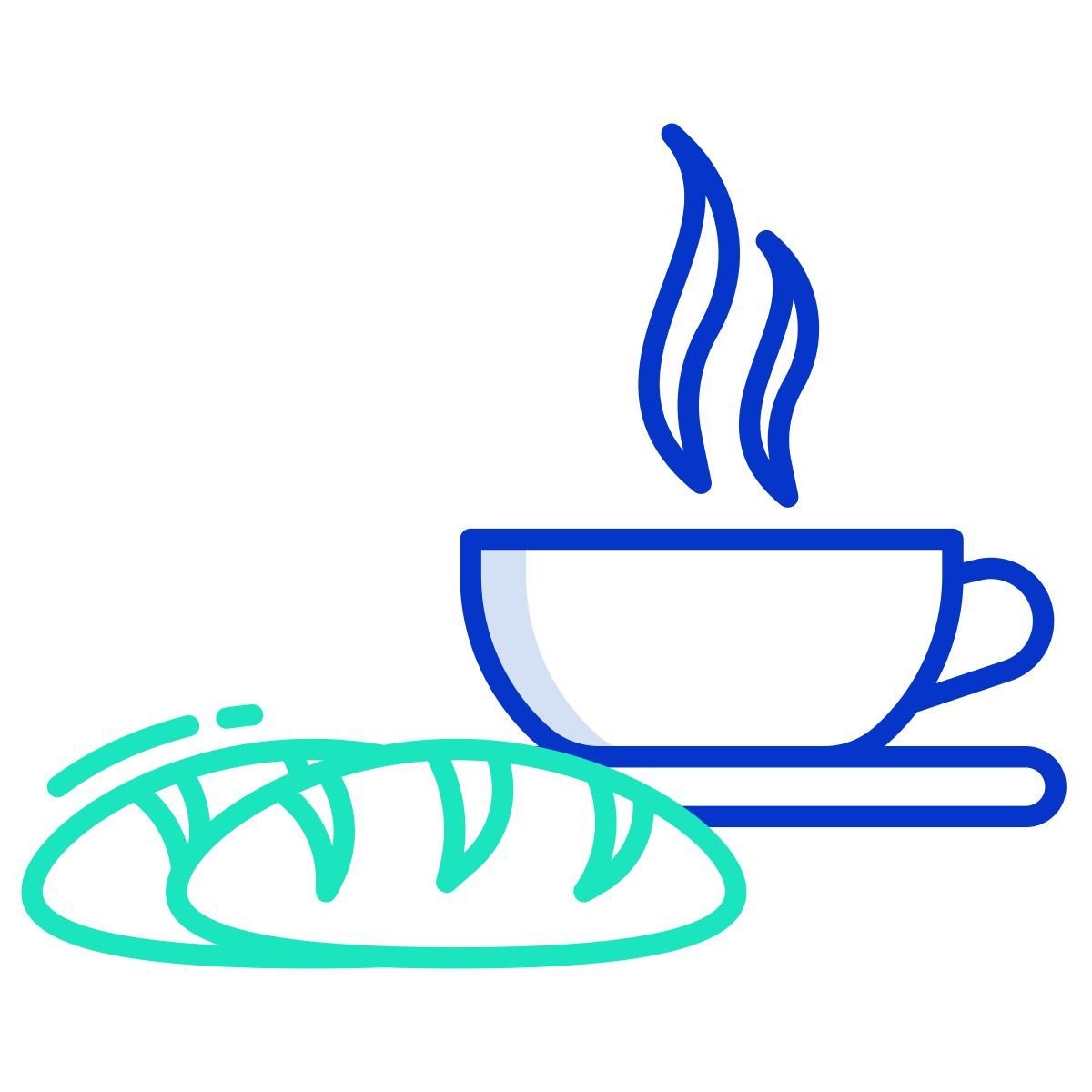 tea and french bread icon