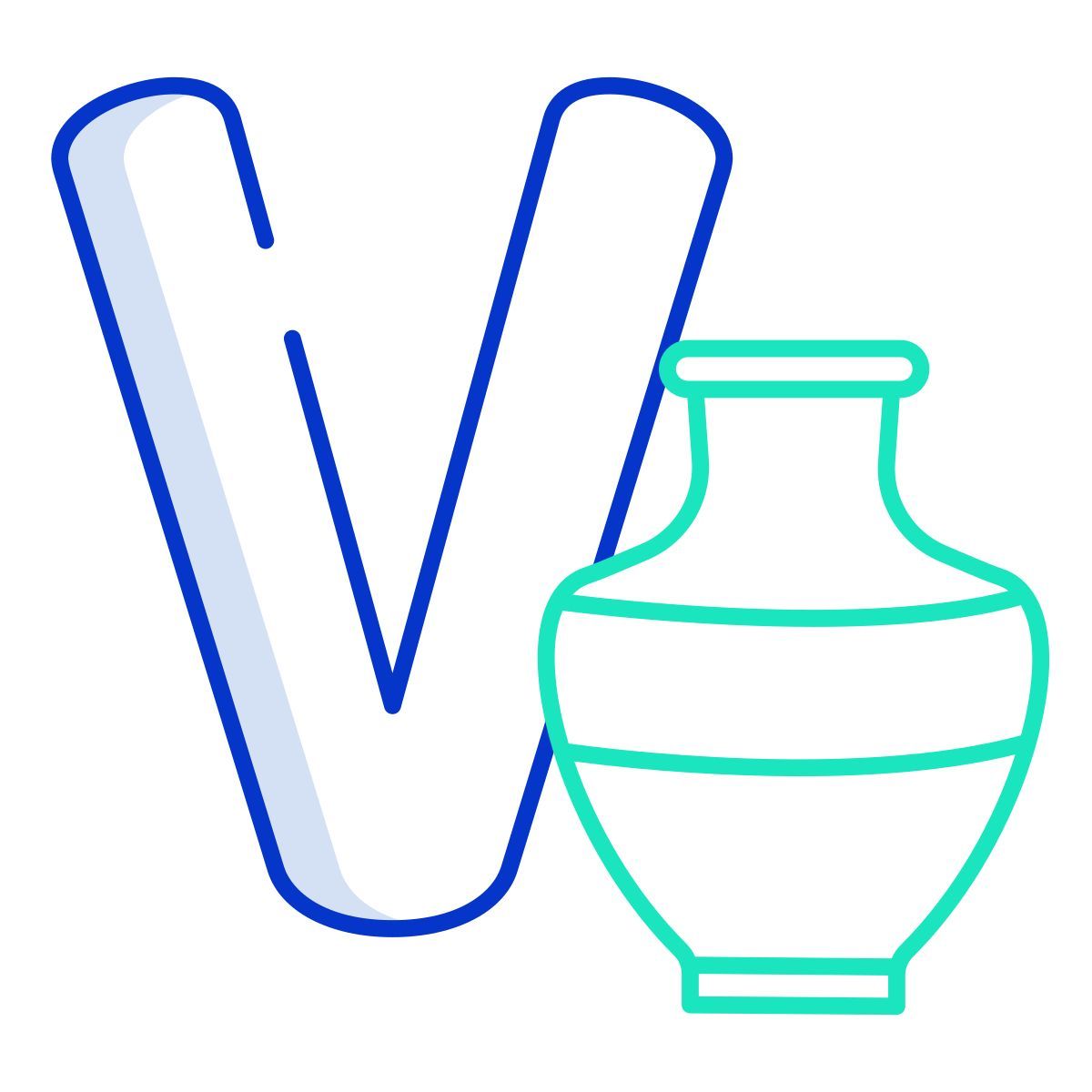 v icon