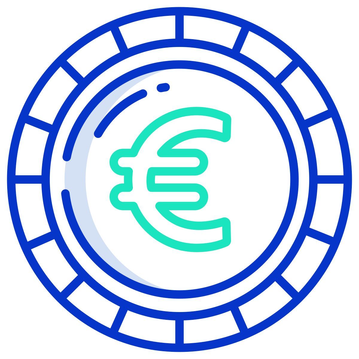 euro coin icon