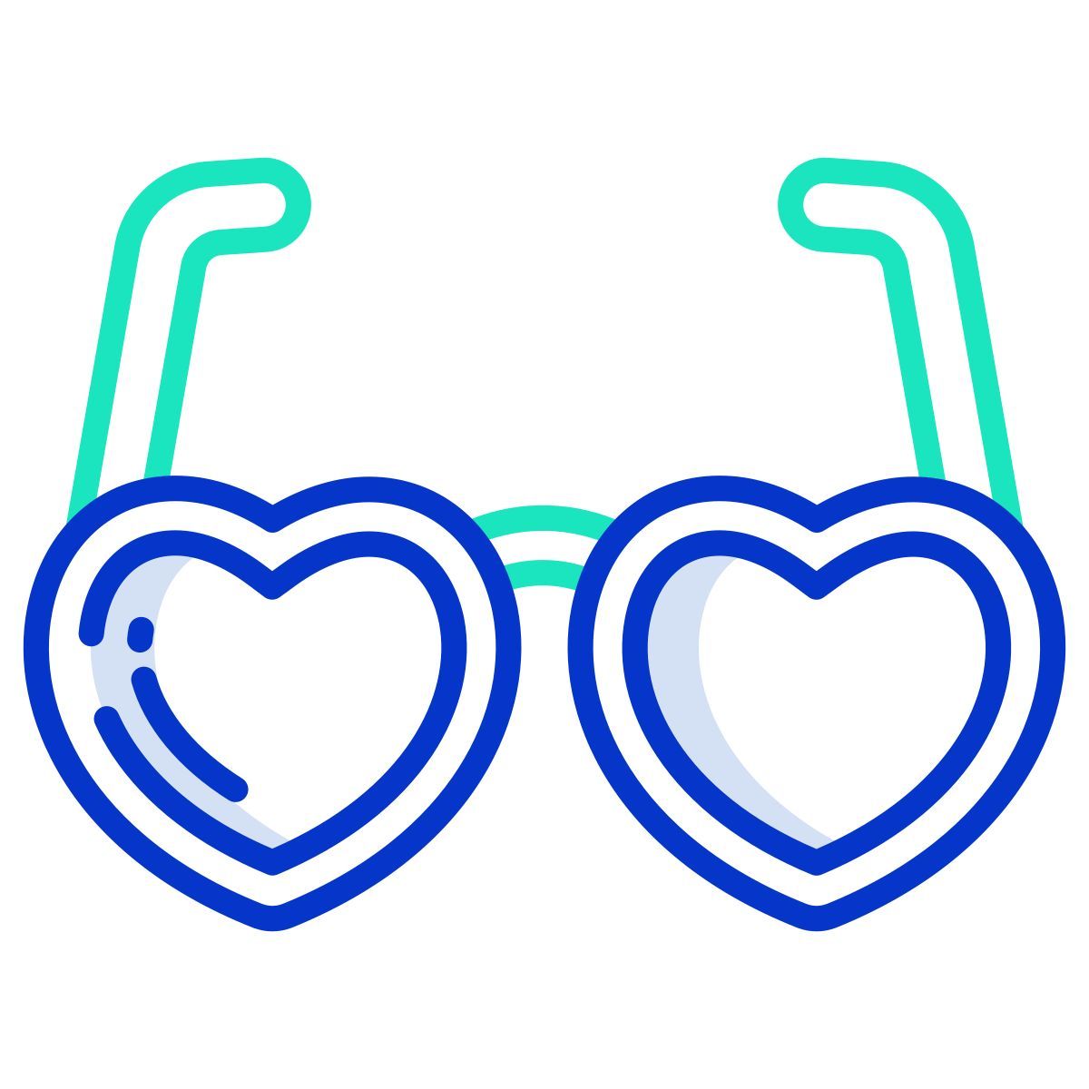 heart glasses icon