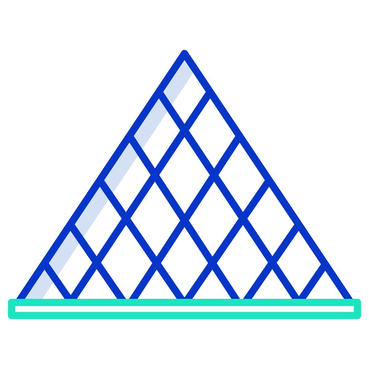 louvre pyramid icon