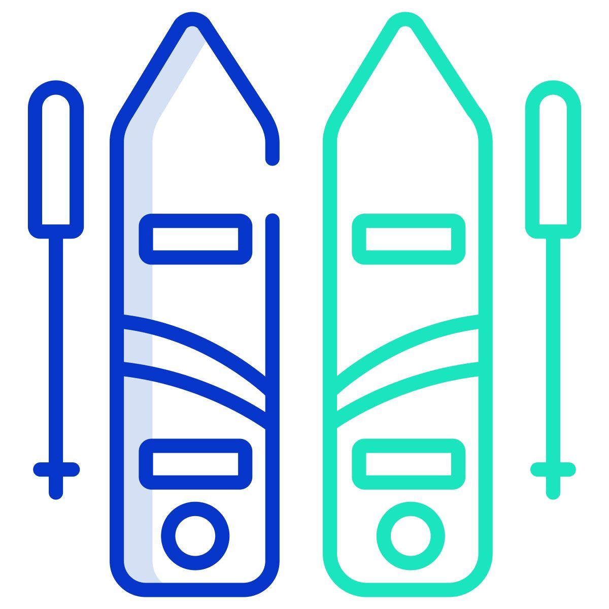 ski poles icon