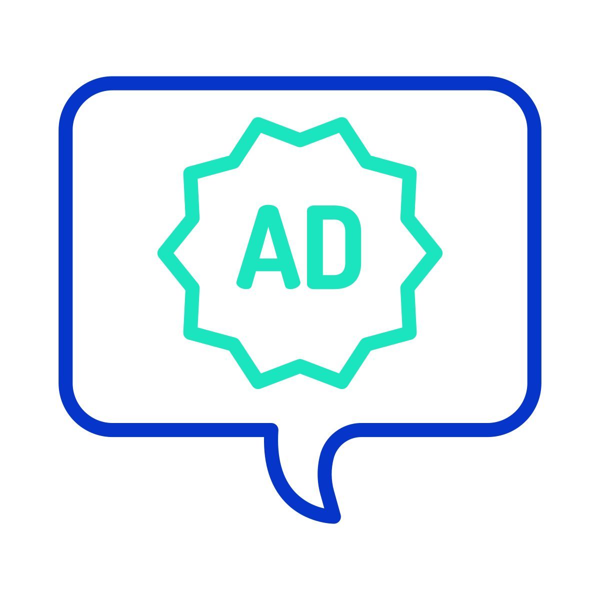 text ad icon