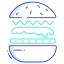 external burger-food-levitation-icongeek26-outline-colour-icongeek26 icon
