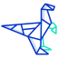 external dinosaur-origami-icongeek26-outline-colour-icongeek26 icon