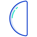 external Semi-Circle-geometry-shapes-icongeek26-outline-colour-icongeek26 icon