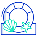 external Swimming-Ring-And-Shells-vacation-icongeek26-outline-colour-icongeek26 icon