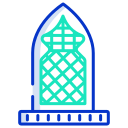 external Temple-Window-medieval-architecture-icongeek26-outline-colour-icongeek26 icon