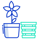 external Wooden-Flower-Pot-gardening-icongeek26-outline-colour-icongeek26 icon