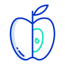 external apple-fruits-and-vegetables-icongeek26-outline-colour-icongeek26 icon