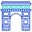 external arc-de-triomphe-landmarks-icongeek26-outline-colour-icongeek26 icon