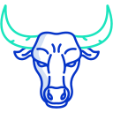 external buffalo-animal-faces-icongeek26-outline-colour-icongeek26 icon