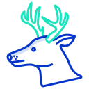 external deer-animal-head-icongeek26-outline-colour-icongeek26 icon