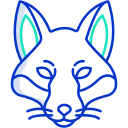 external fox-animal-faces-icongeek26-outline-colour-icongeek26 icon