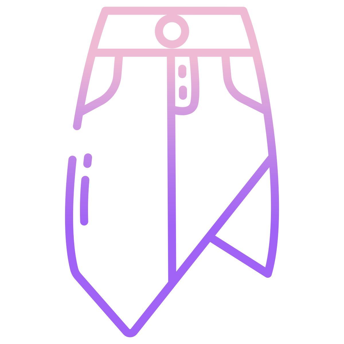 asymetric skirt icon