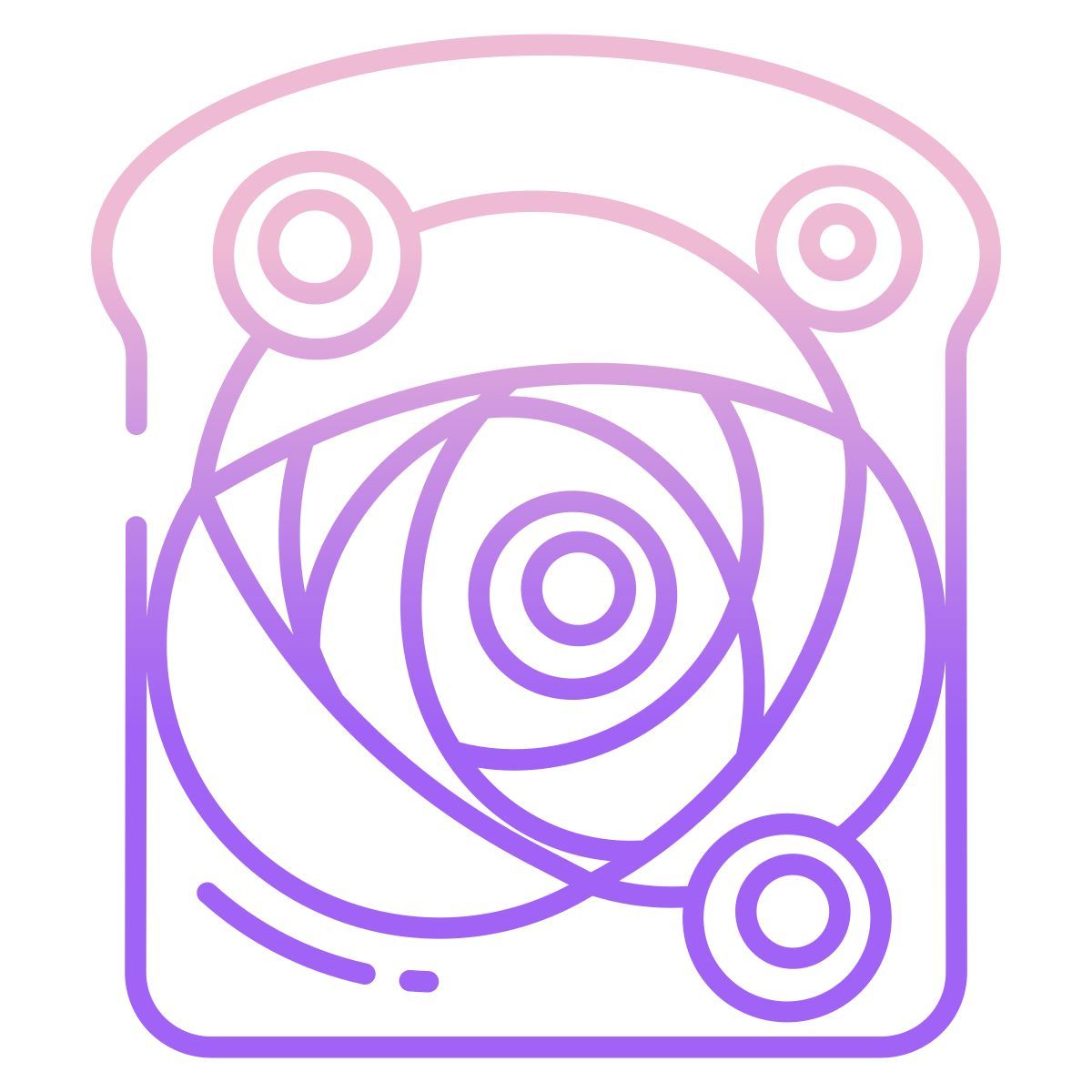 avocado and rose toast icon