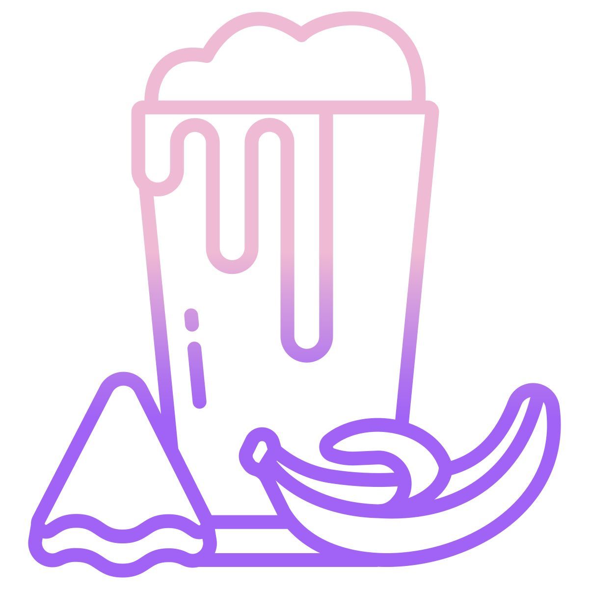 banana pineapple shake icon