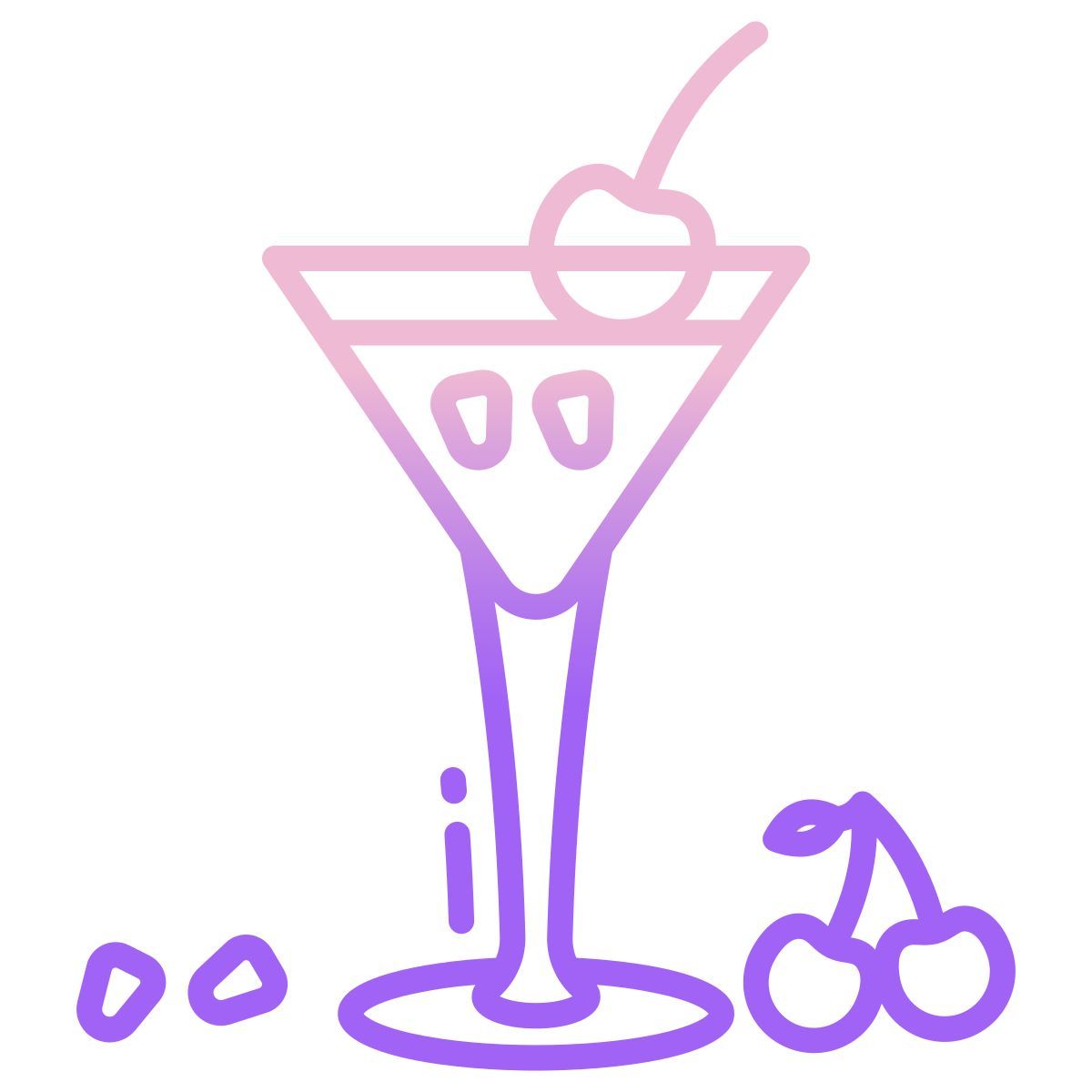 berry and pomegranate mocktail icon