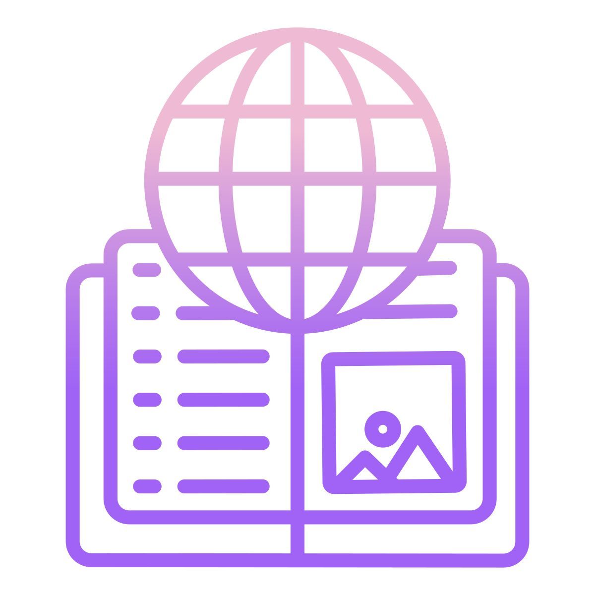 book globe icon