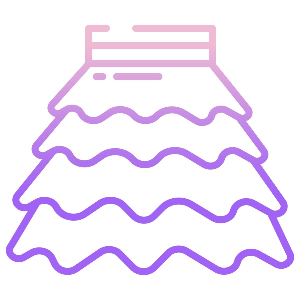 box pleat skirt icon
