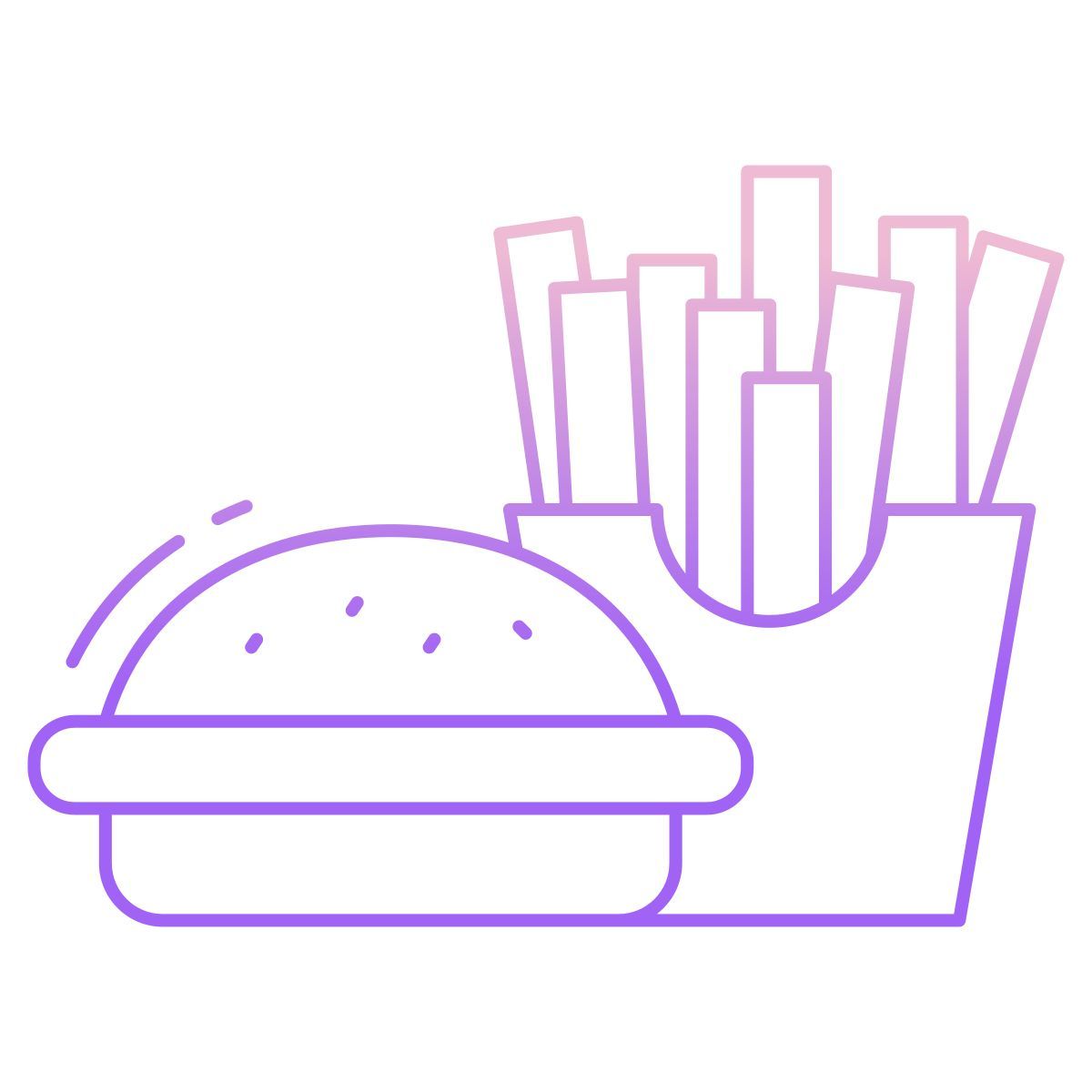 burger with fries icon