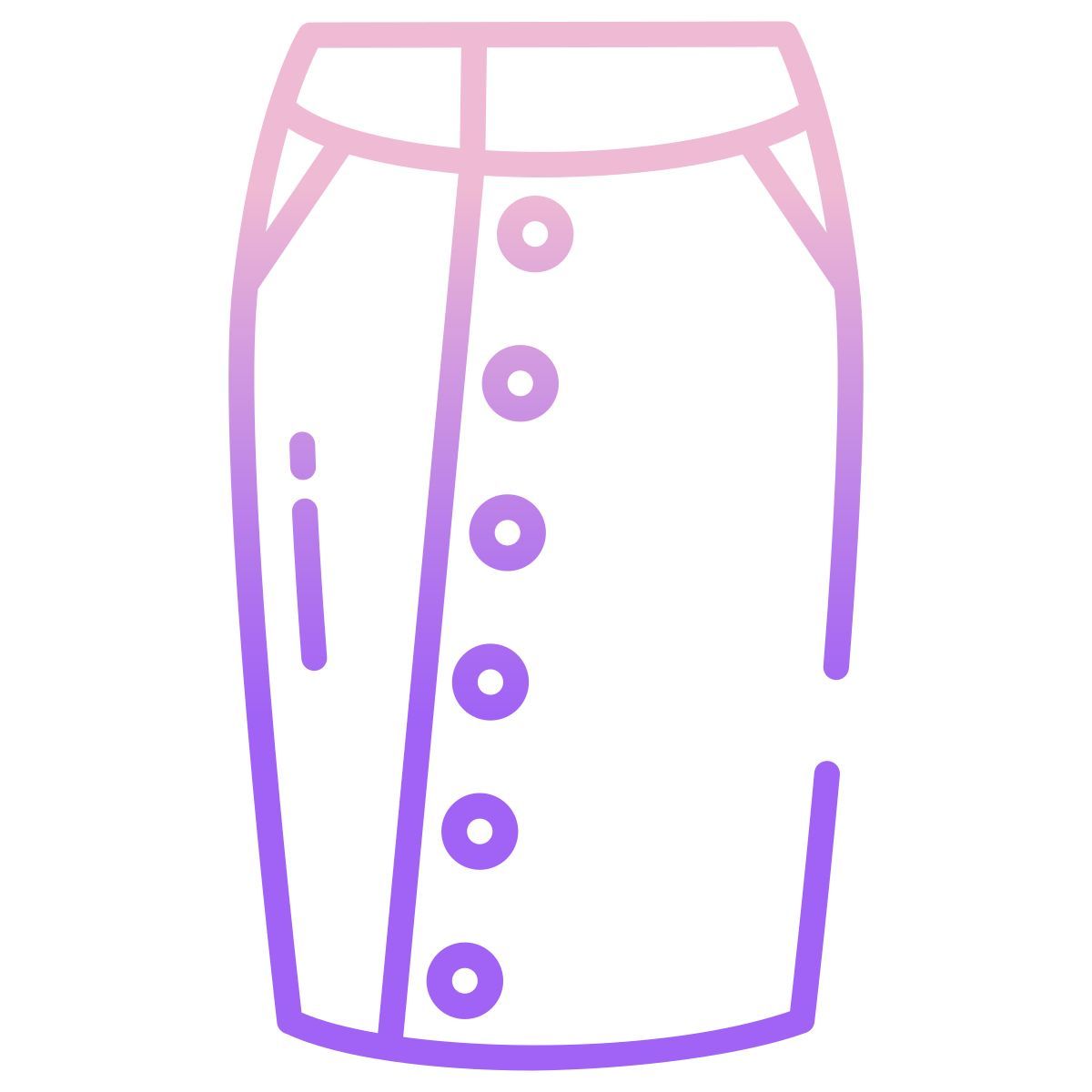 buttoned straight skirt icon