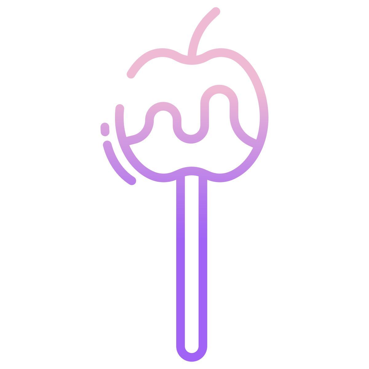 caramel apple candy icon
