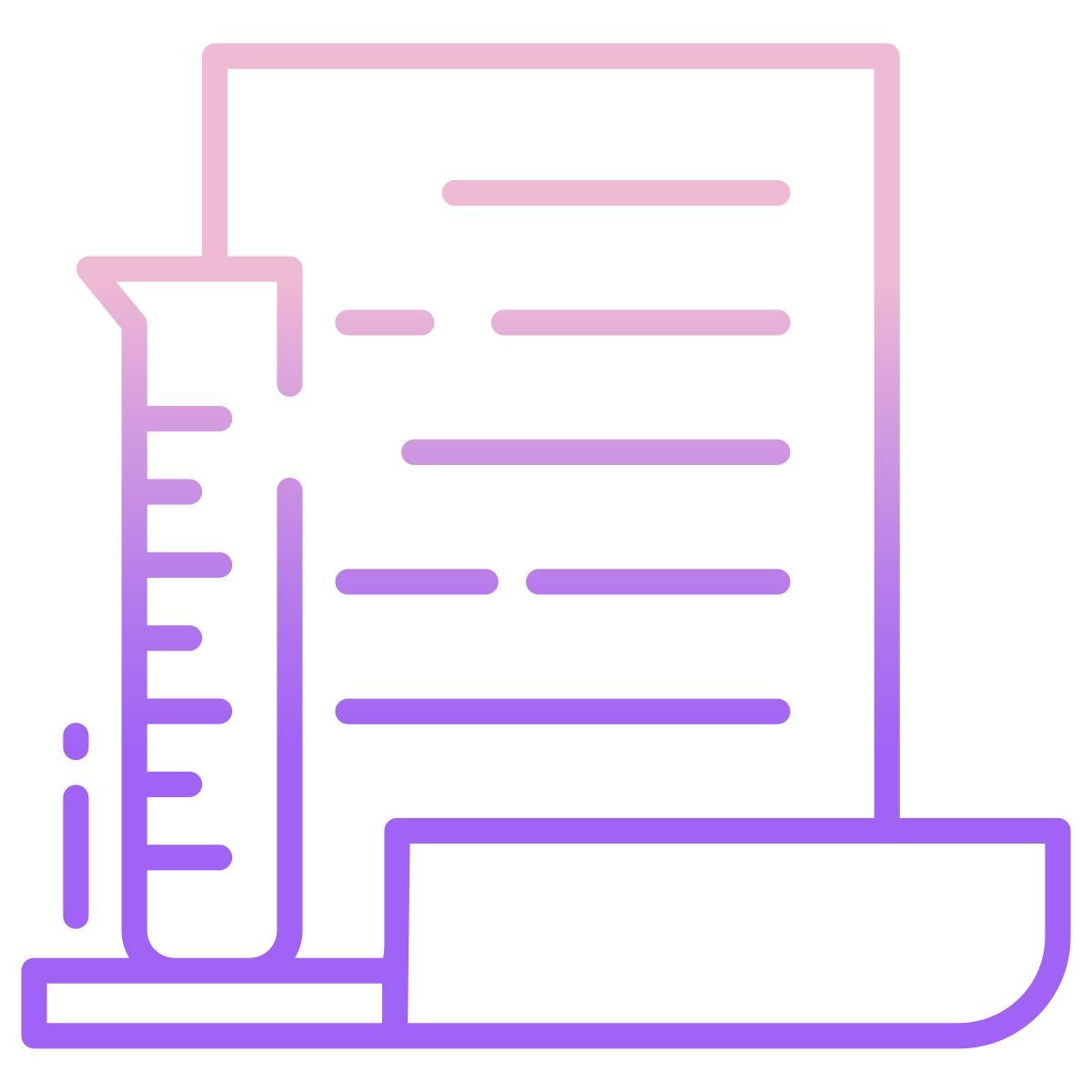 chemistry lab testing note icon