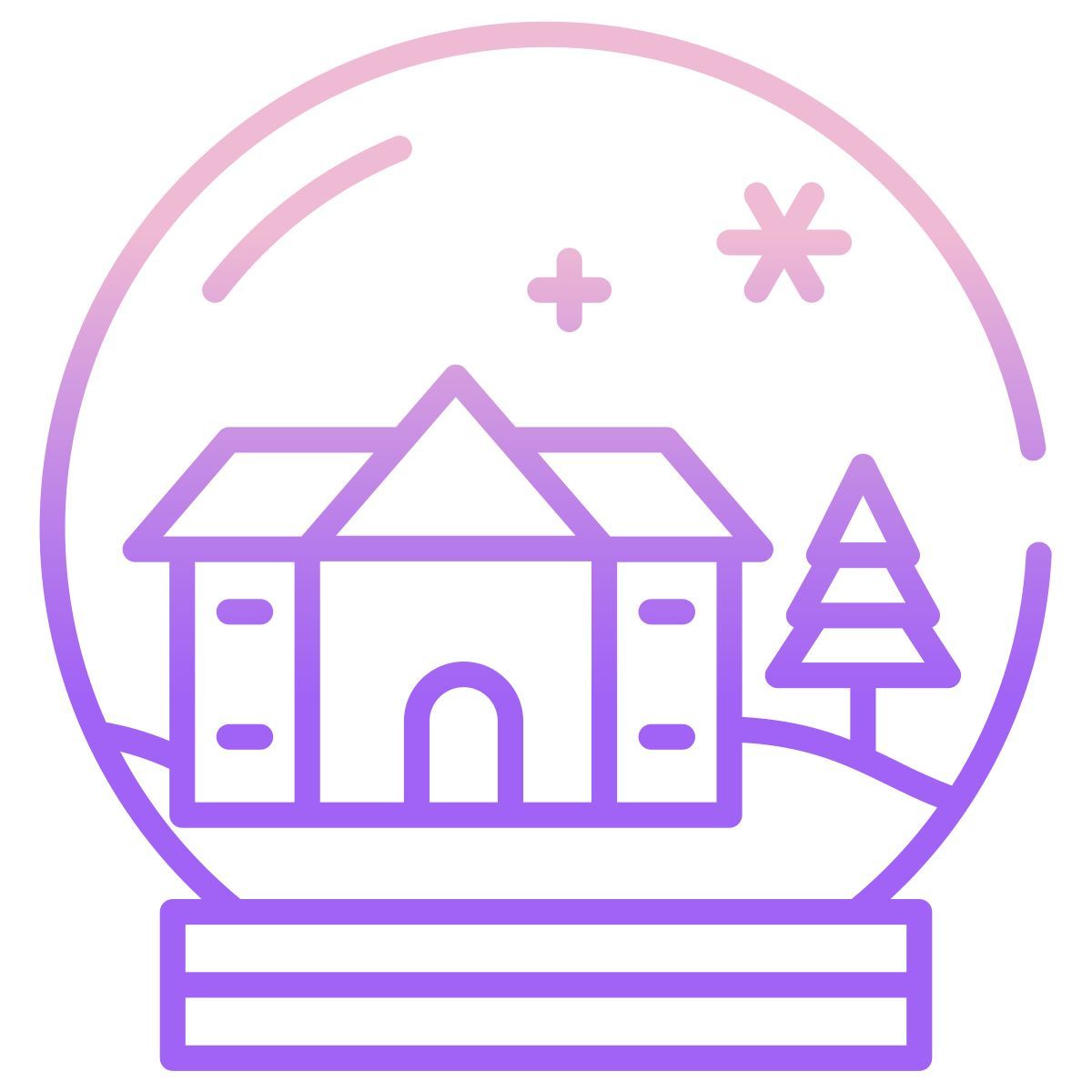 christmas ball house icon