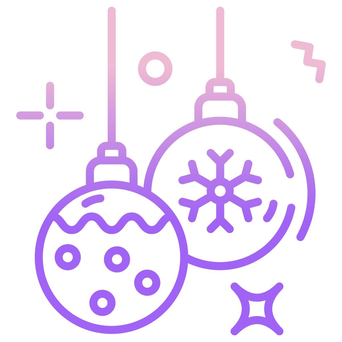 christmas baubles icon