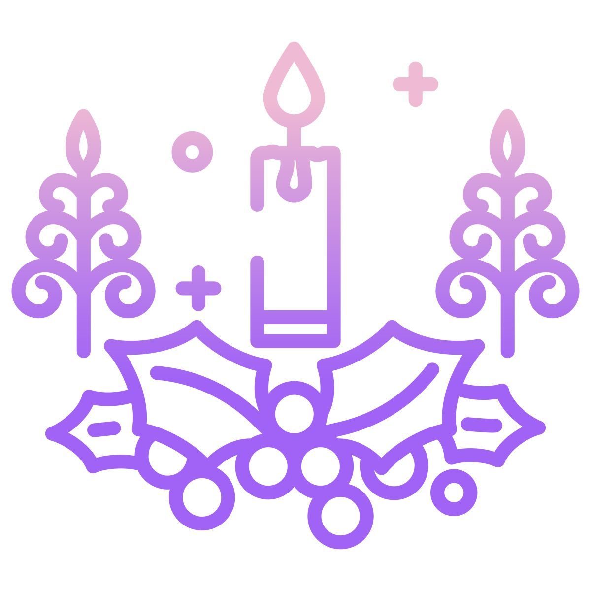 christmas candle icon