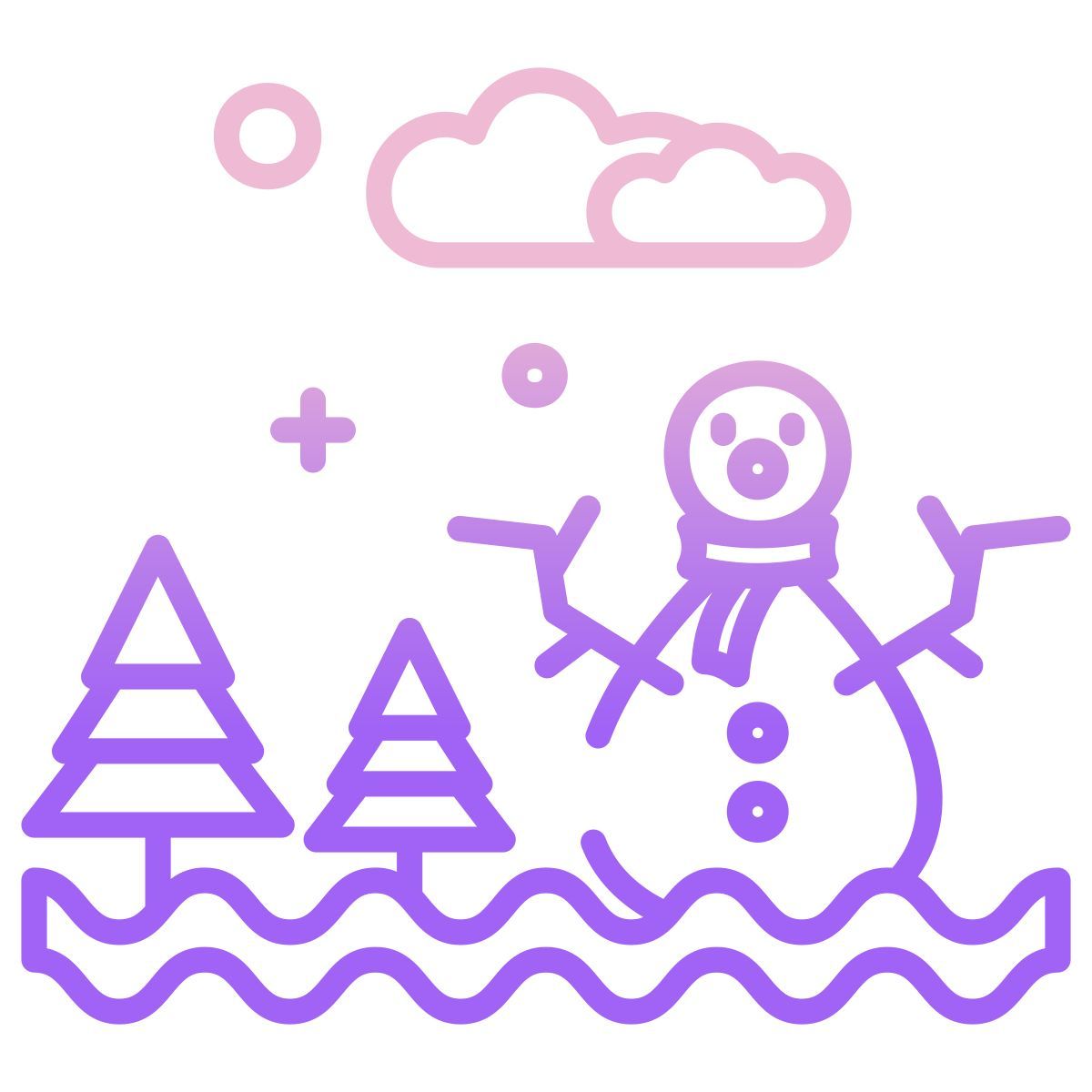 christmas landscape icon