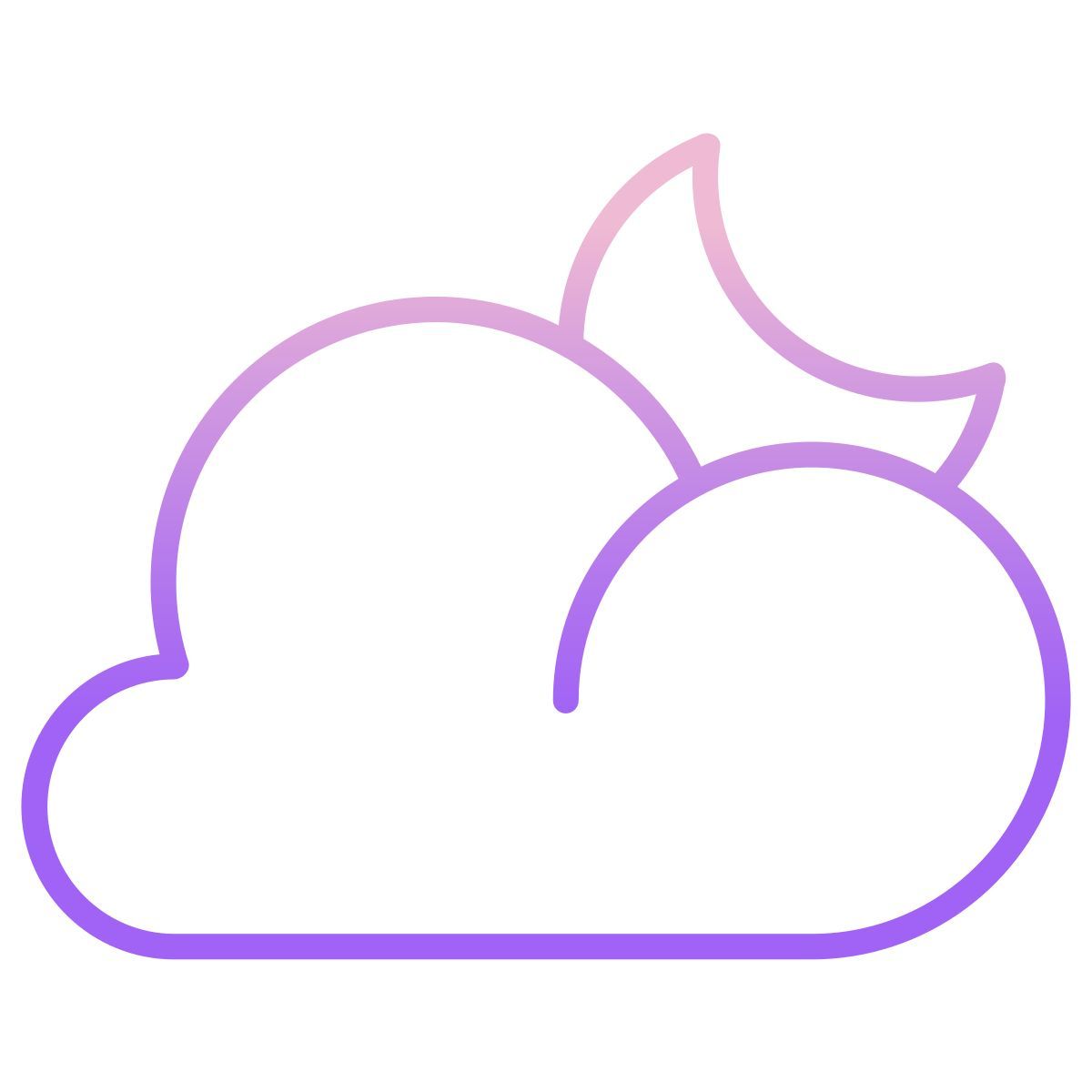 cloud and moon icon