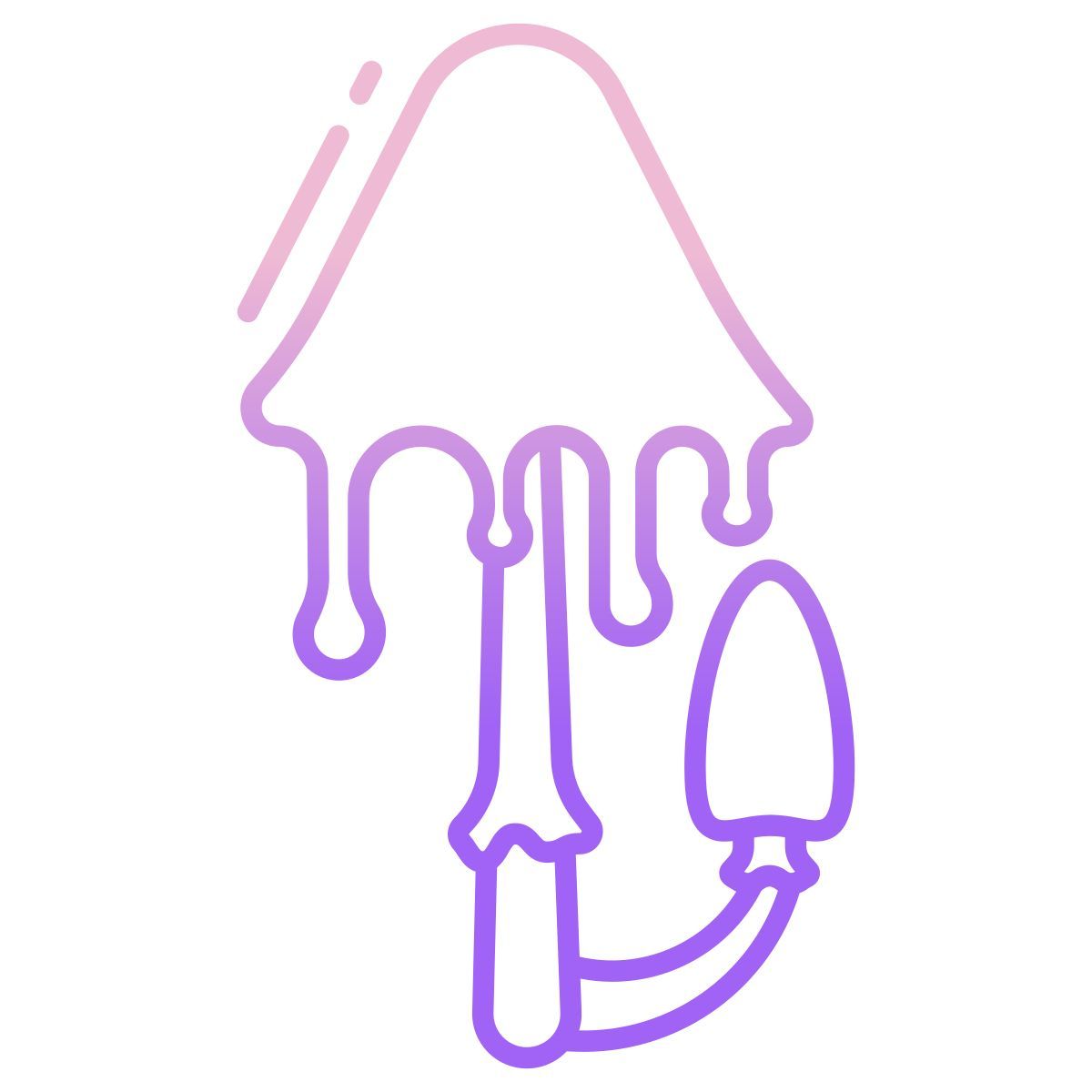 common ink cap mushroom icon