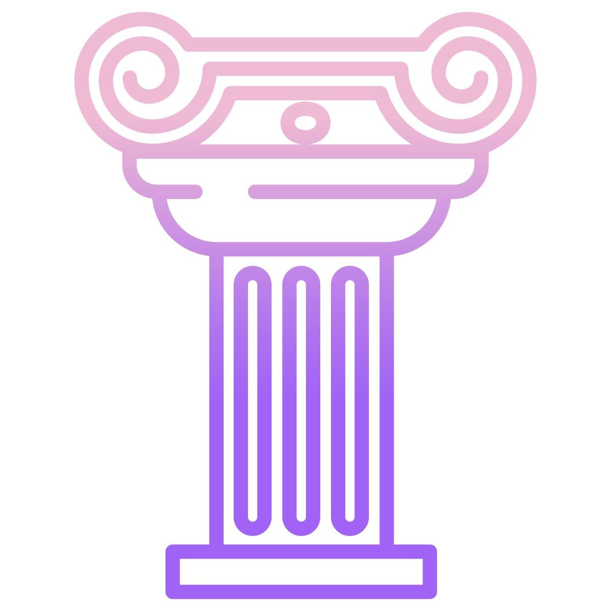 corinthian short pillar icon