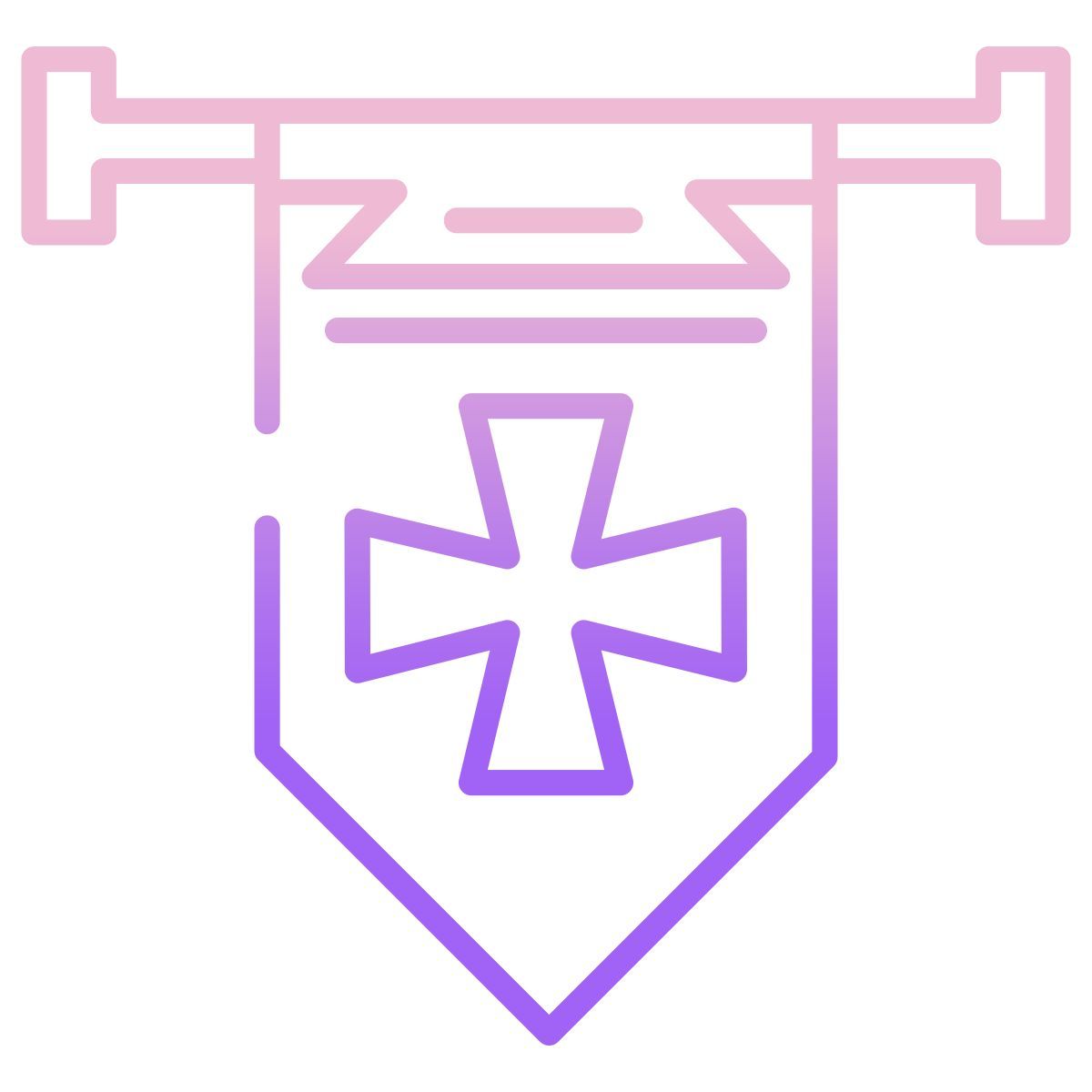 cross flag icon