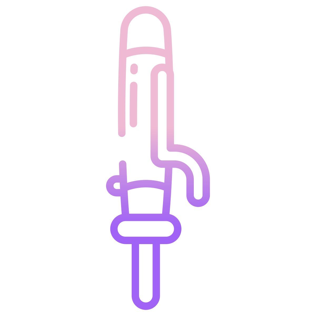 curling iron icon