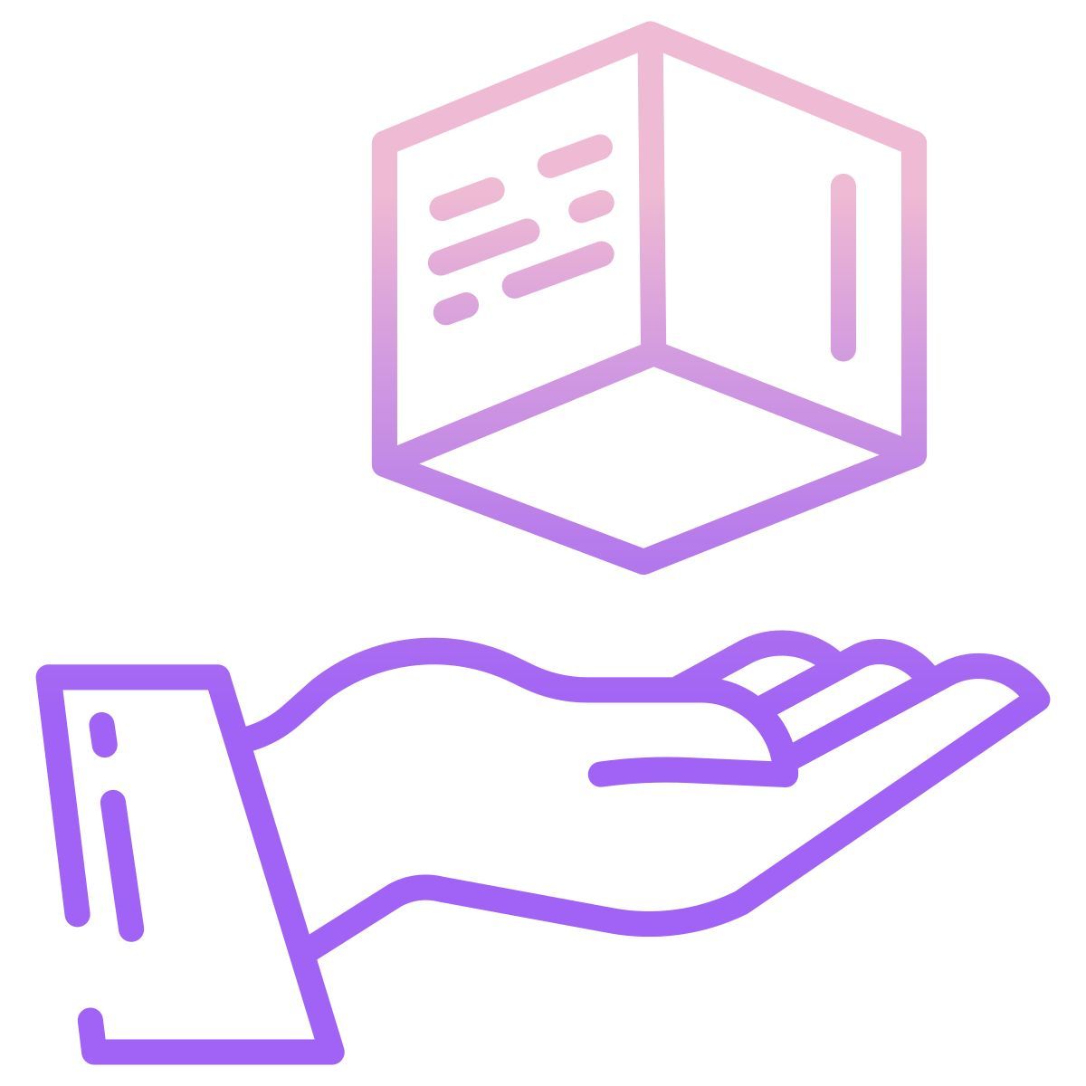 deliver in hand icon