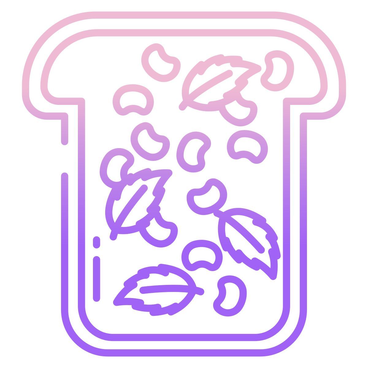 fava bean and mint toast icon
