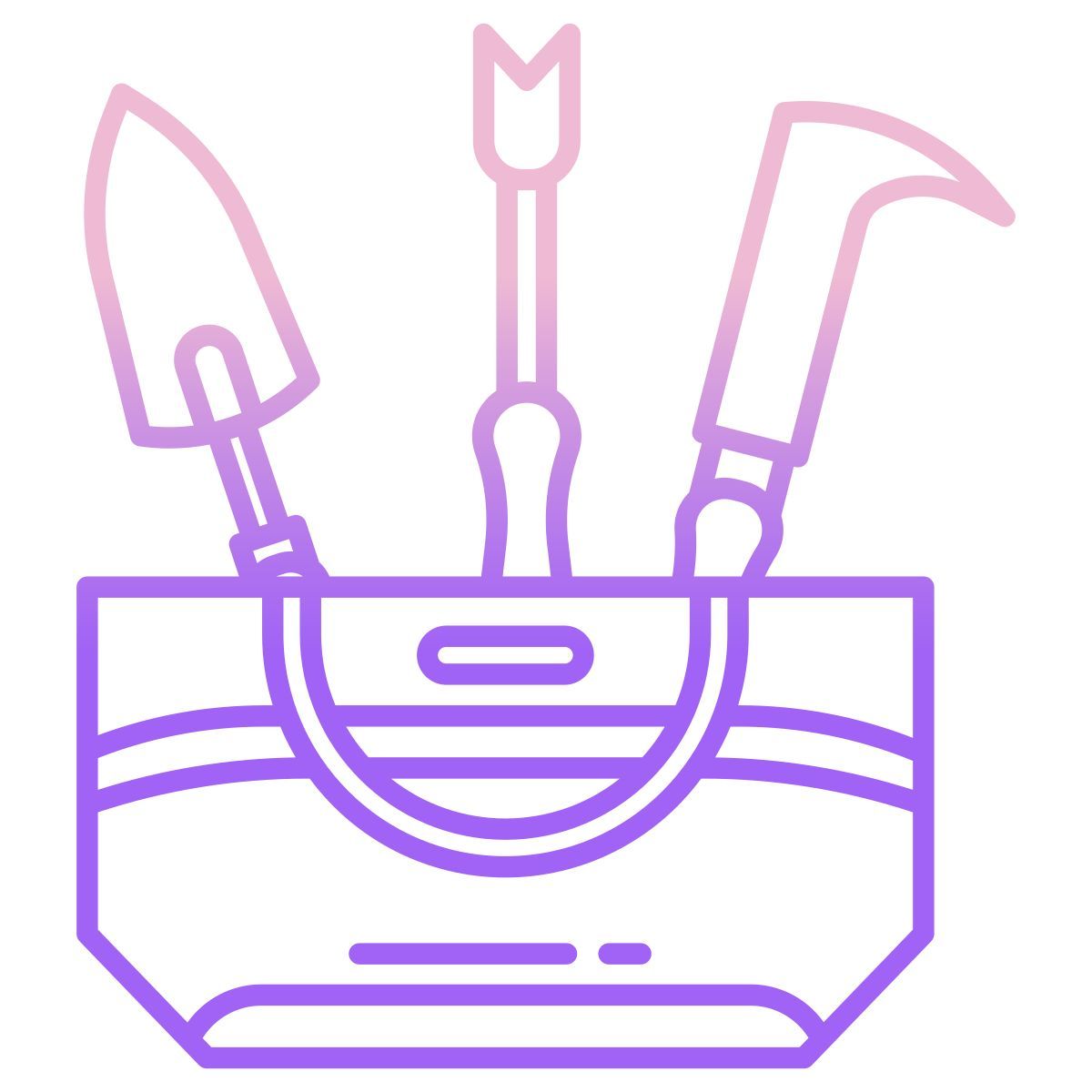 gardening tool bag icon