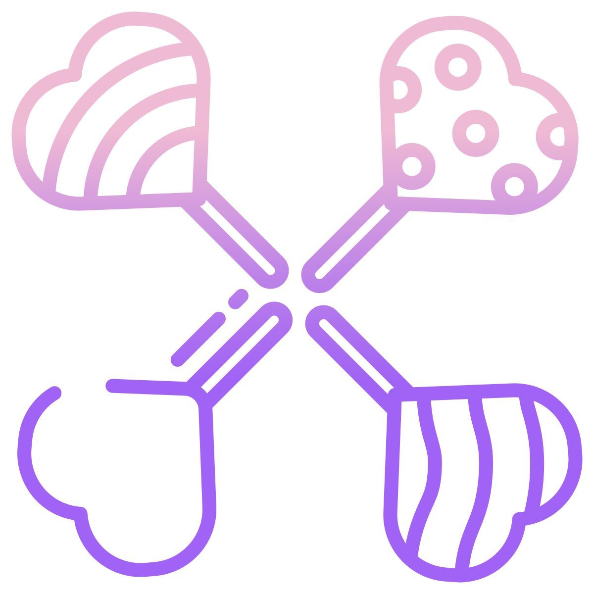 heart lollipops icon