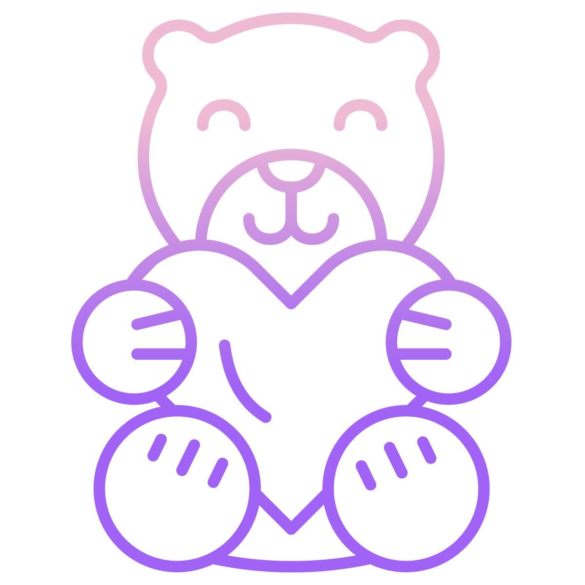 heart teddy bear icon
