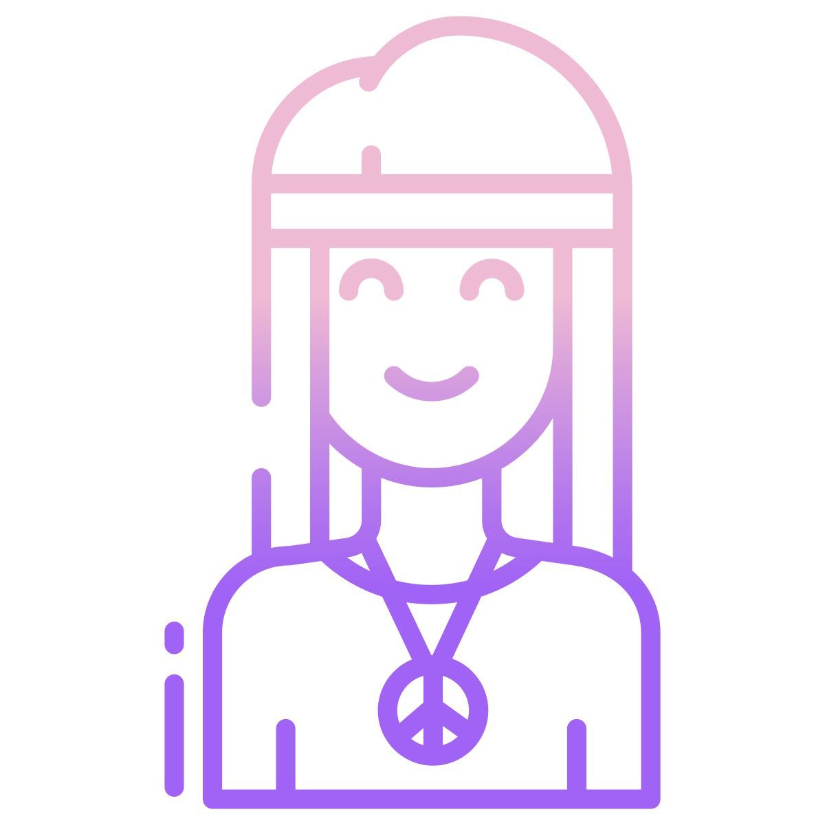hippie girl icon