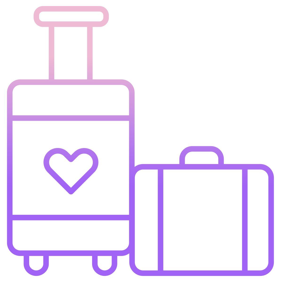 honeymoon travel suitcase icon